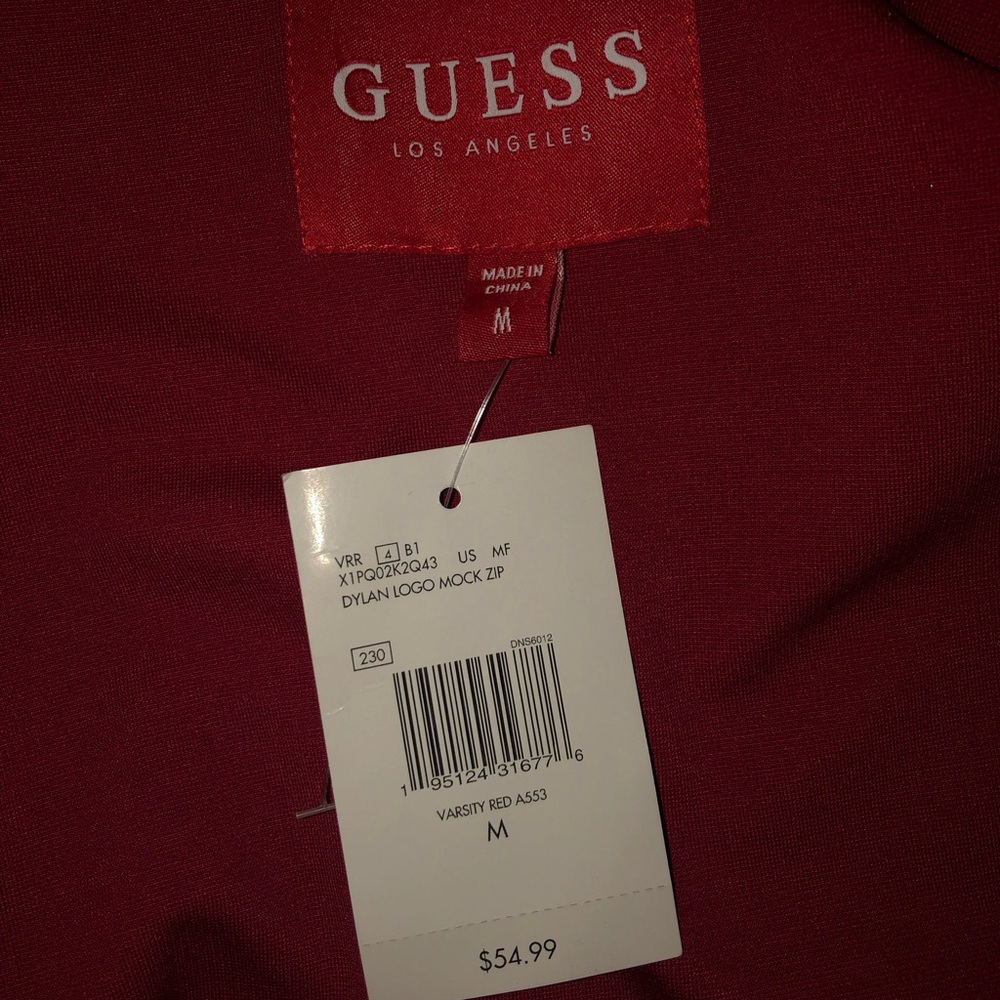 Guess Deep Red Zip Top